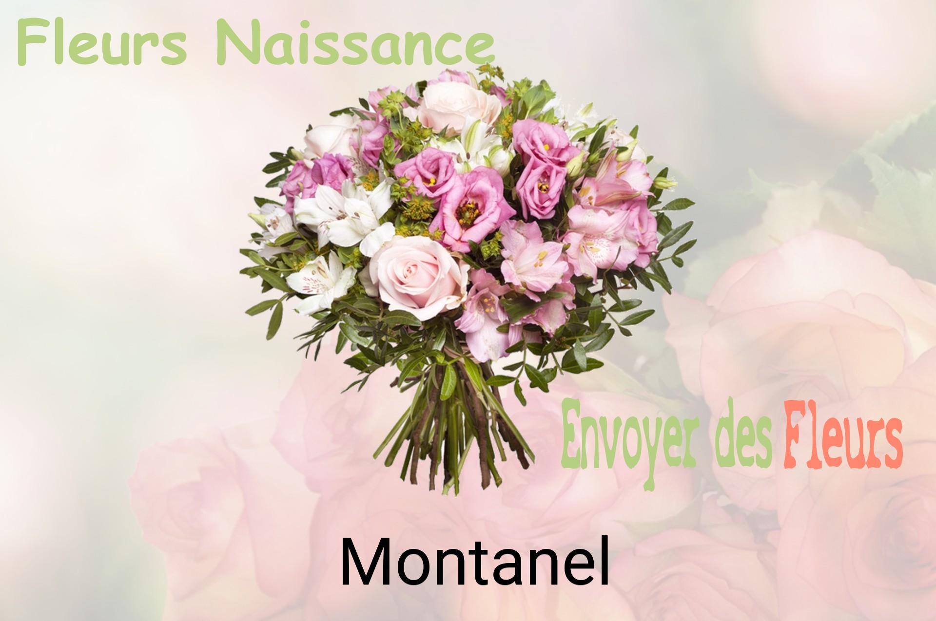 Bouquet de fleurs de naissance livré à Montanel