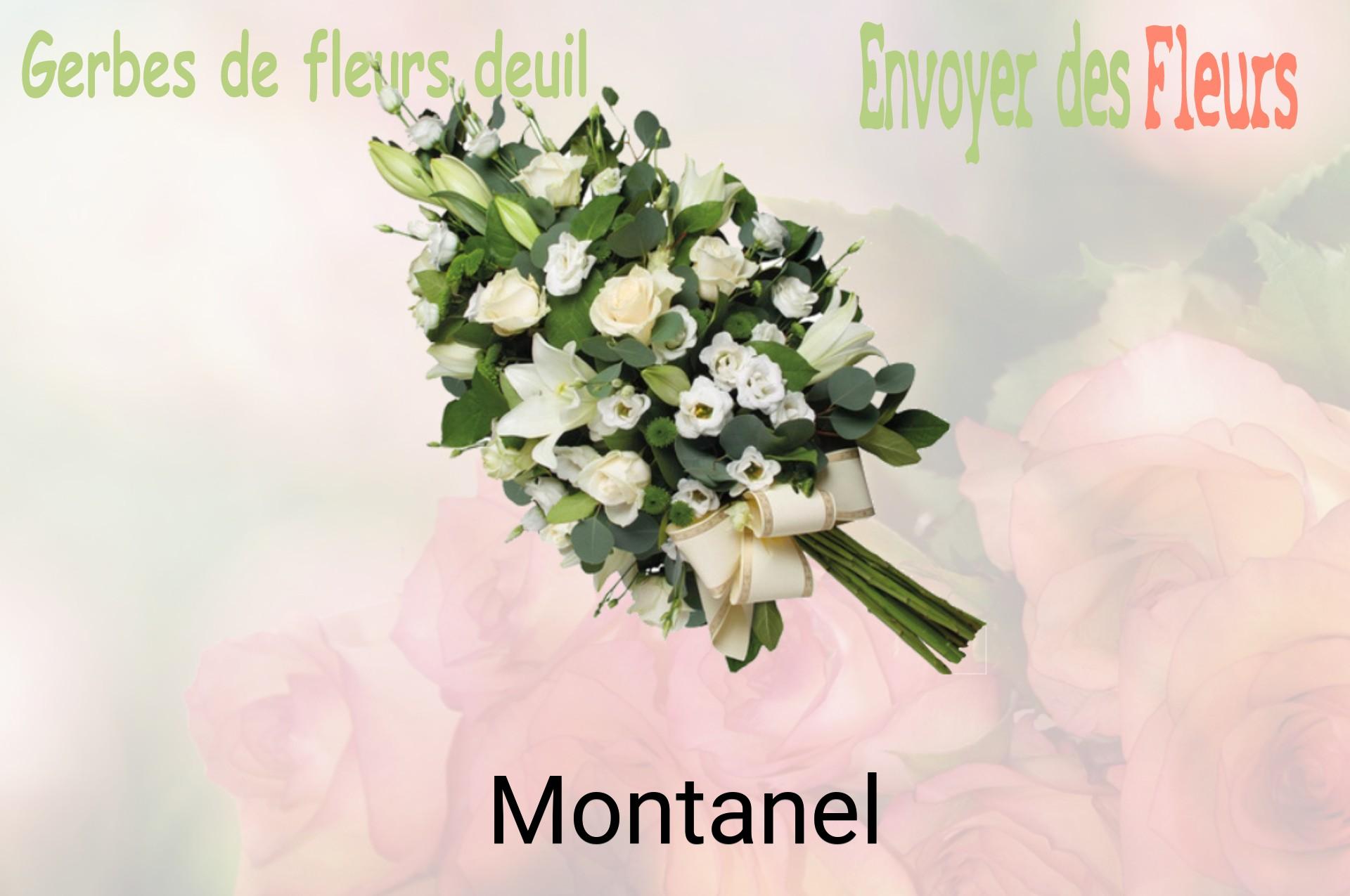 Gerbe de fleurs de deuil livrée à Montanel